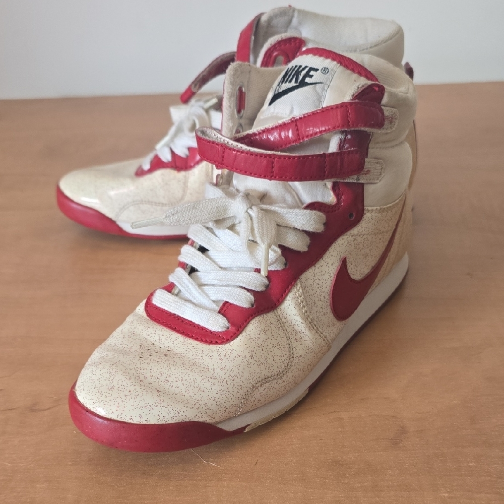 Nike Red and Cream Athletic Shoes